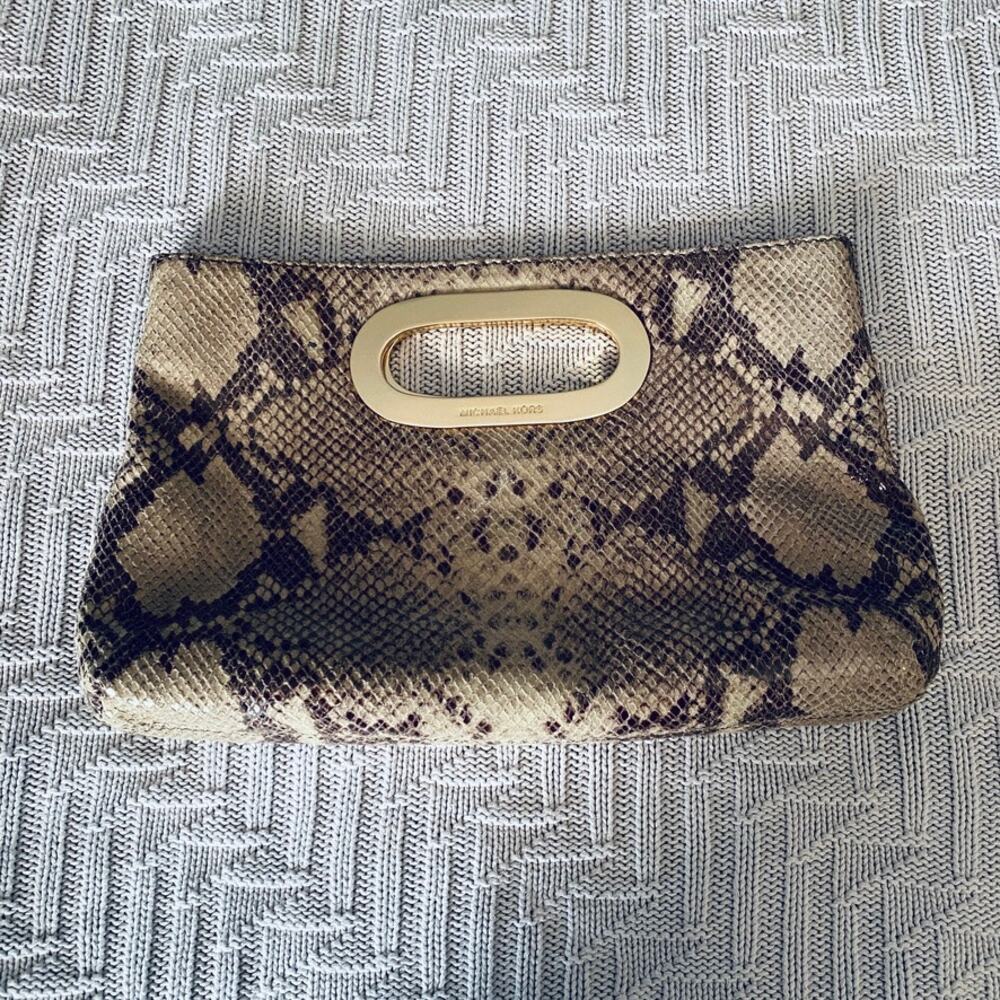 Michael Kors Python Clutch Purse - image 1